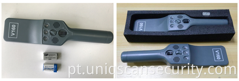 Detector portátil de metal UNIQSCAN de alta sensibilidade V160 para detectores de segurança de alta qualidade